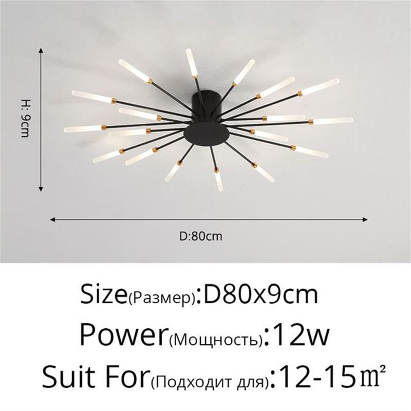 Firework Shape Ceiling Lamp New Aisle Light