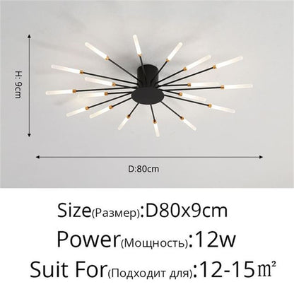 Firework Shape Ceiling Lamp New Aisle Light