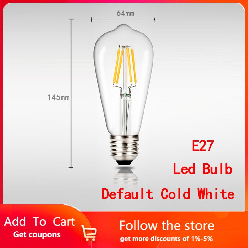 Hemp Rope Led Vintage Rattan Hanging Light