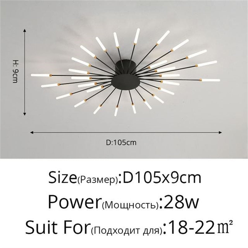Firework Shape Ceiling Lamp New Aisle Light
