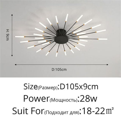 Firework Shape Ceiling Lamp New Aisle Light