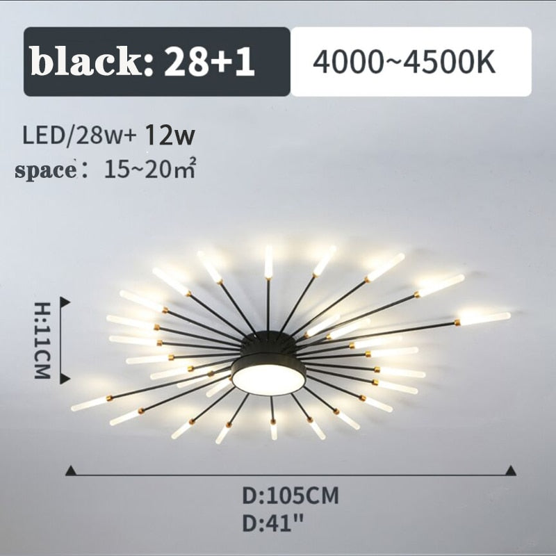 Firework Shape Ceiling Lamp New Aisle Light