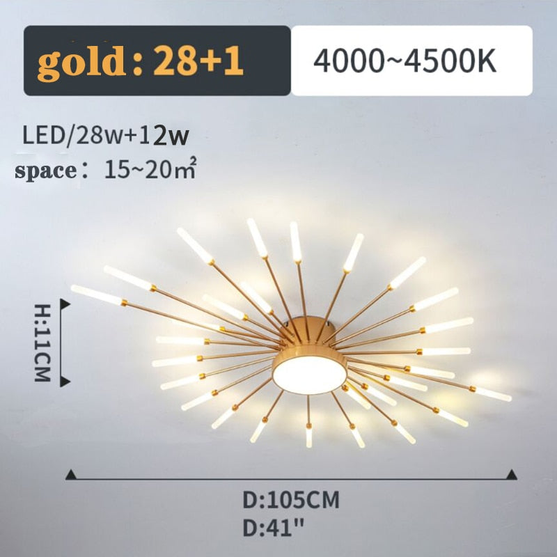 Firework Shape Ceiling Lamp New Aisle Light