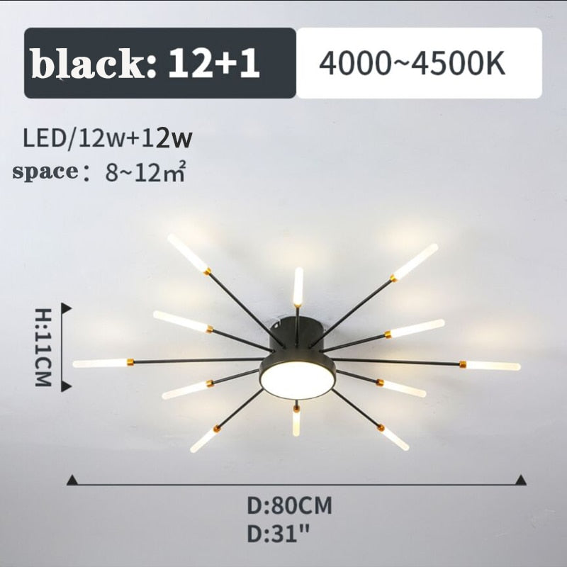 Firework Shape Ceiling Lamp New Aisle Light