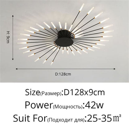 Firework Shape Ceiling Lamp New Aisle Light