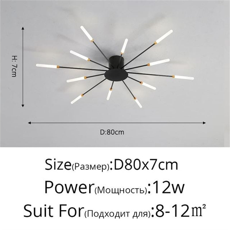 Firework Shape Ceiling Lamp New Aisle Light