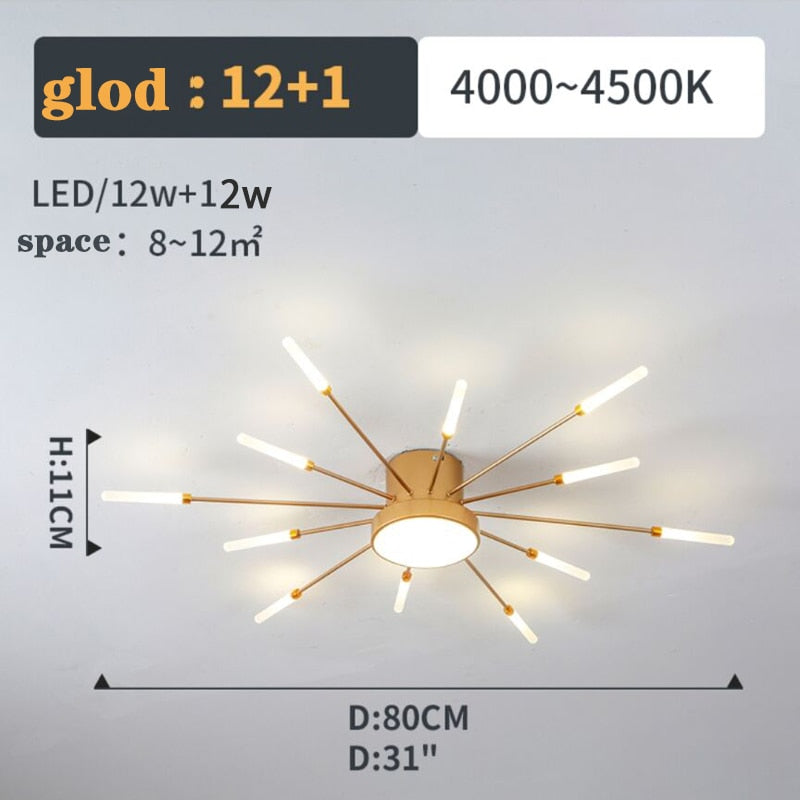 Firework Shape Ceiling Lamp New Aisle Light