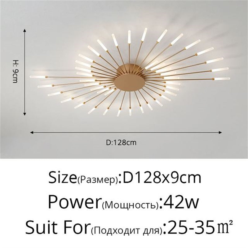 Firework Shape Ceiling Lamp New Aisle Light