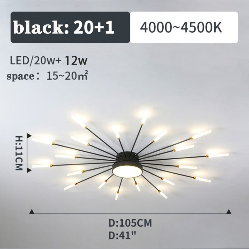 Firework Shape Ceiling Lamp New Aisle Light