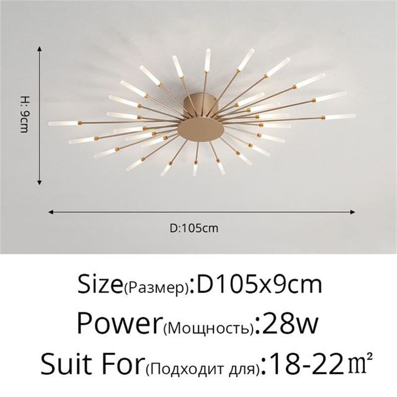Firework Shape Ceiling Lamp New Aisle Light