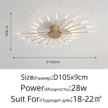 Firework Shape Ceiling Lamp New Aisle Light