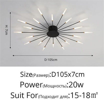 Firework Shape Ceiling Lamp New Aisle Light