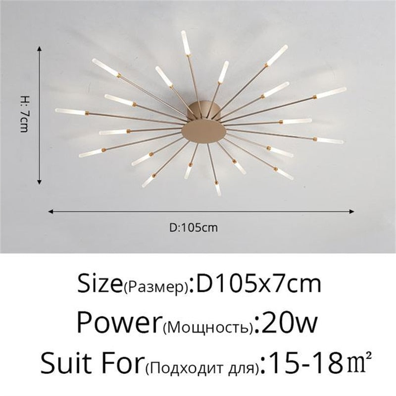 Firework Shape Ceiling Lamp New Aisle Light