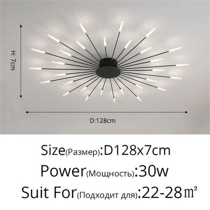 Firework Shape Ceiling Lamp New Aisle Light