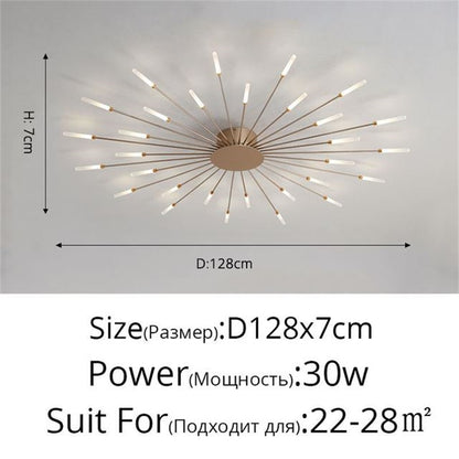 Firework Shape Ceiling Lamp New Aisle Light