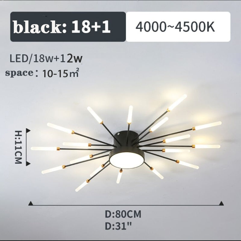 Firework Shape Ceiling Lamp New Aisle Light