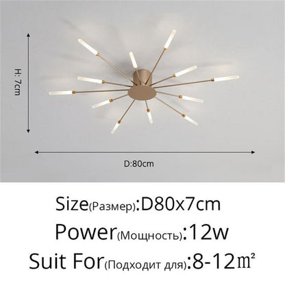 Firework Shape Ceiling Lamp New Aisle Light