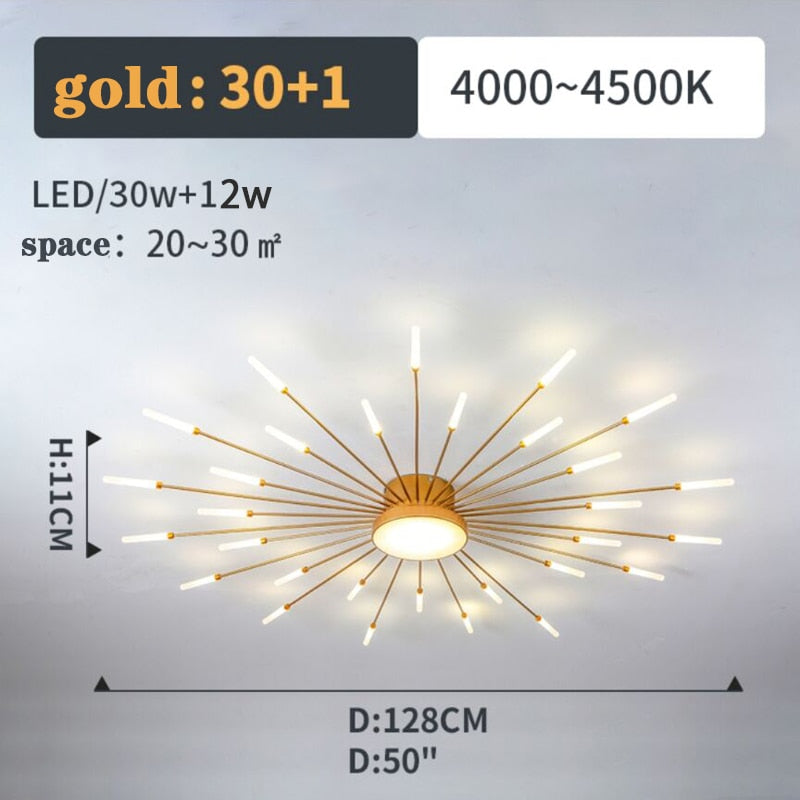 Firework Shape Ceiling Lamp New Aisle Light
