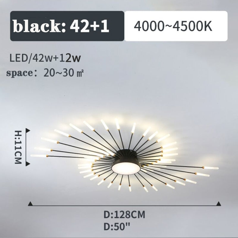 Firework Shape Ceiling Lamp New Aisle Light