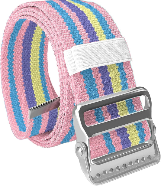 Gait Belts for Seniors, Belt to Lift Elderly Standing Assist Aid Quick Release Buckle for Caregivers, Nurses, Home Health Aides, Physical Therapists - 60" Pastel