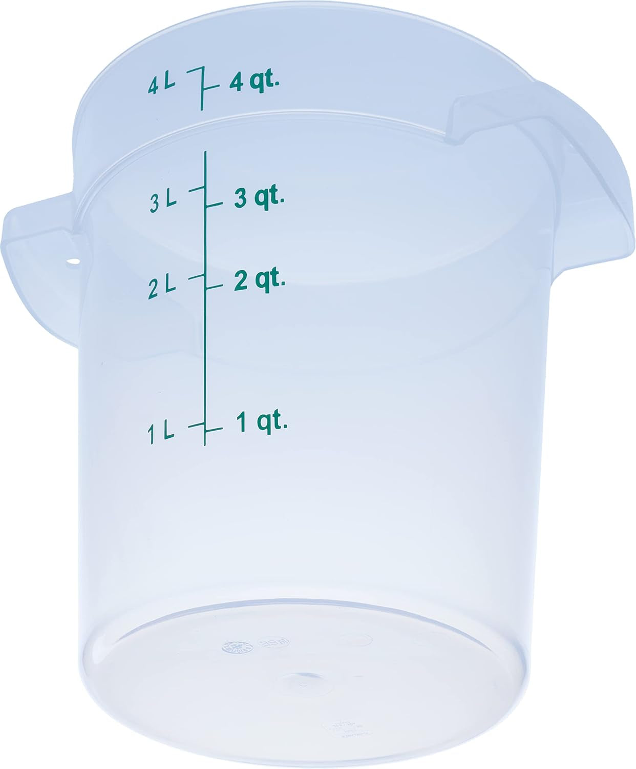 Storplus round Food Storage Container with Stackable Design for Catering, Buffets, Restaurants, Polypropylene (Pp), 4 Quart, Clear