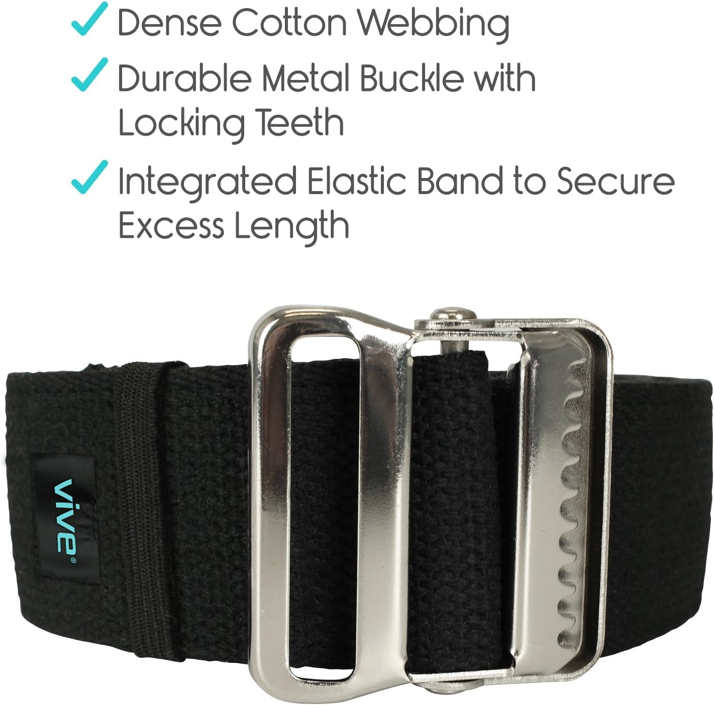 Gait Belt (60 Inch) - Transfer Assist Device for Caregiver, Nurse, Therapist, Seniors, Elderly, Bariatric, Occupational and Physical Therapy - Medical Nursing Safety - Walking & Standing Aid