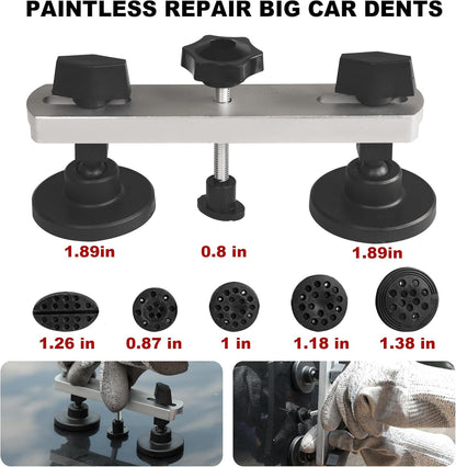 Dent Removal Kit 56 Pcs,Paintless Dent Repair Tool with Adjustable Golden Lifter,Bridge Indentation Puller，For Auto Body Dents,Door Ding,Hail Damage Dent Removal,Atrwh056R