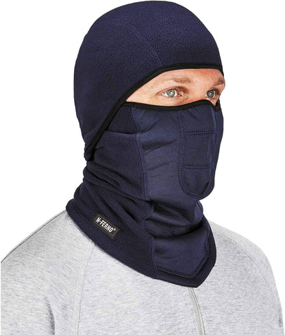 N-Ferno 6823 Balaclava Ski Mask, Wind-Resistant Face Mask, Hinged Design to Wear as Neck Gaiter
