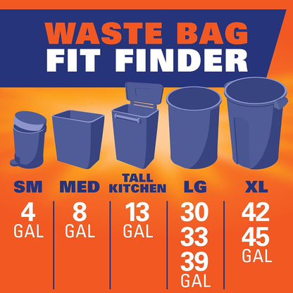 Ultra Strong 13 Gallon Trash Bags, Tall Kitchen Trash Bags 13 Gallon Size, Resist Leaks, Punctures, and Rips, Continuous Odor Control, White, Fabuloso Scent, 80 Bags