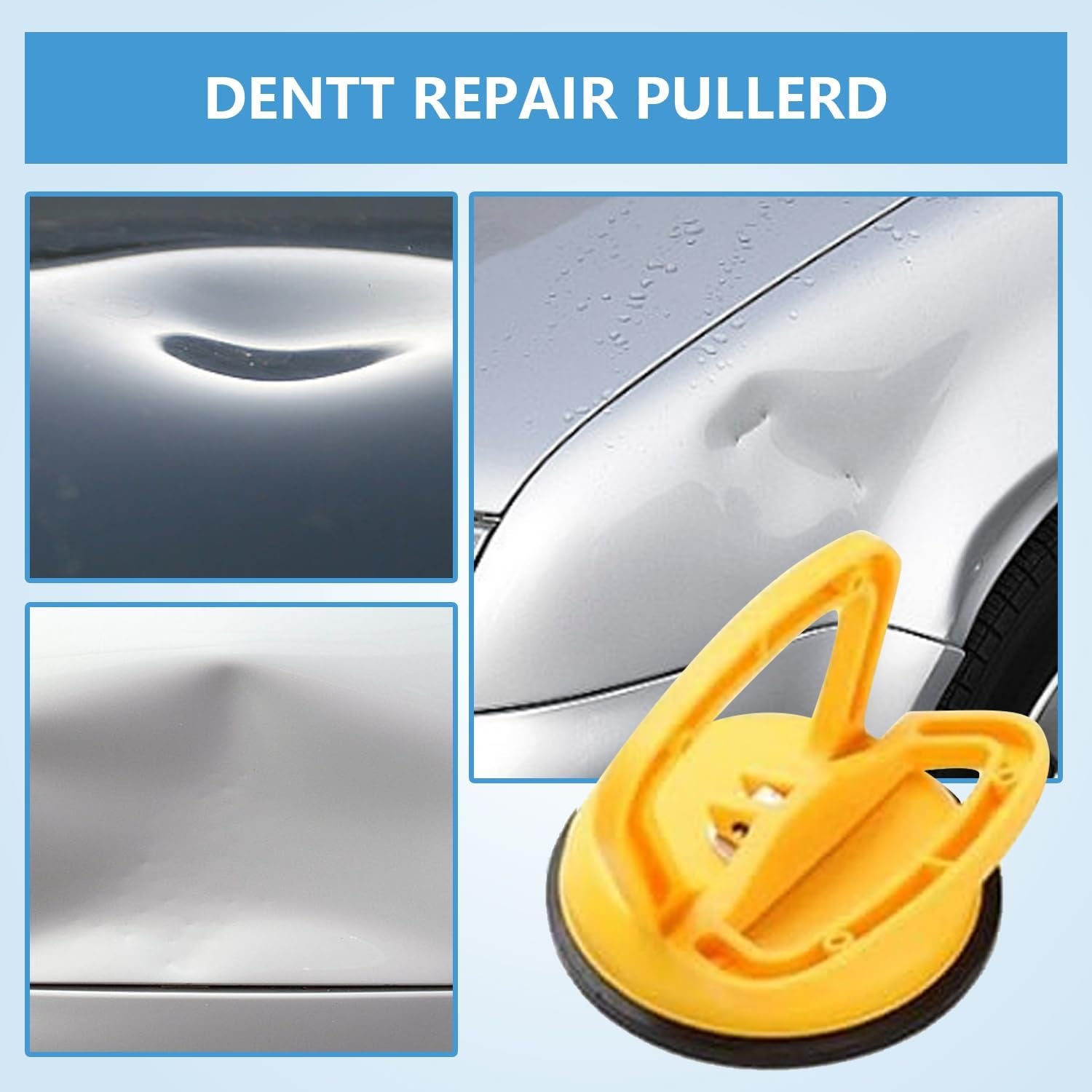 100 PCS Car Dent Puller Kit Professional,Dent Puller with Bridge Puller,Golden Lifter,2-In-1 T-Shaped Hammer Puller,Glue Gun,For Repairing Minor and Deep Dents in Auto.