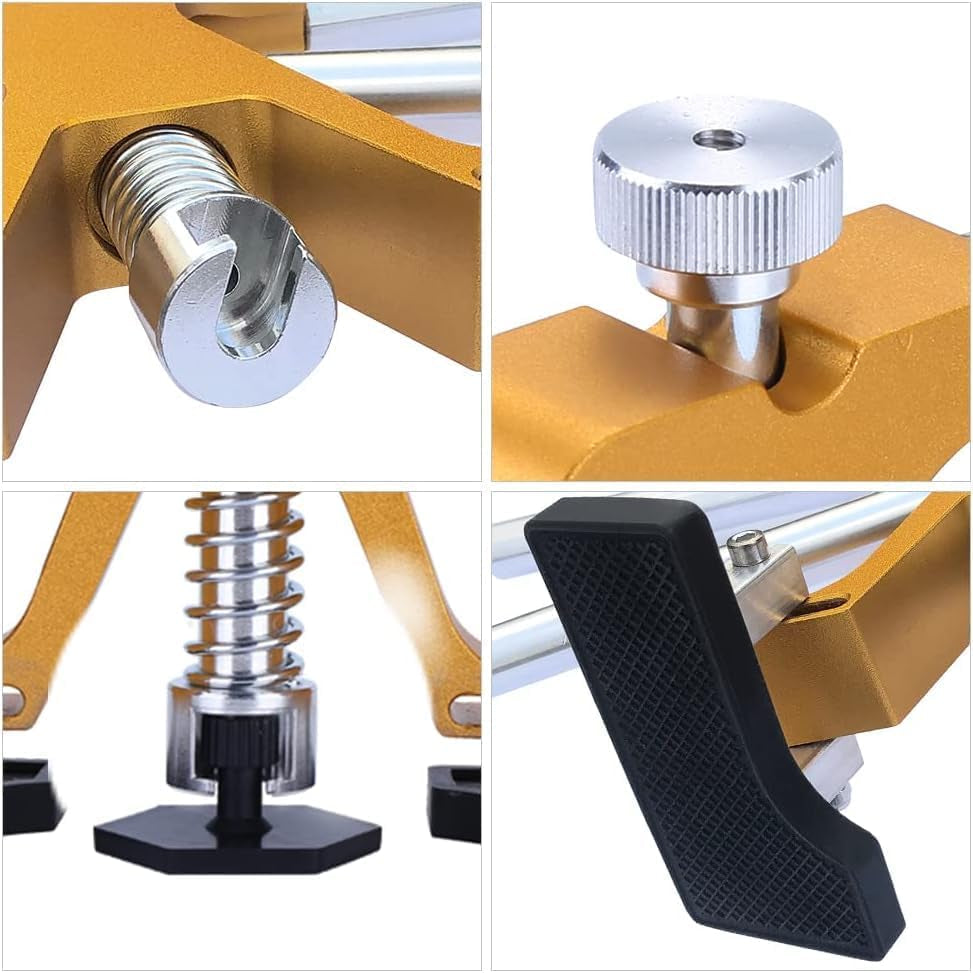 Car Dent Puller Repair Kit - Paintless Dent Repair Tools with Golden Lifter - Universal Auto Body Dent Repair Tool, Slide Hammer and Glue Gun for Large & Small Ding Hail Dent Remover