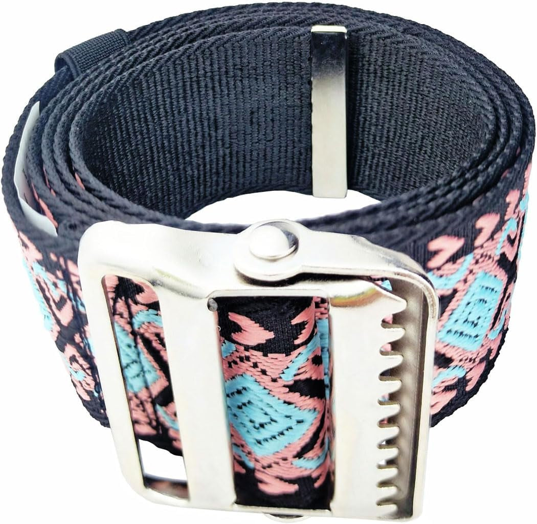 Gait Belt Transfer Belt with 2-Inch Soft and Comfortable Jacquard Webbing for Caregivers, Seniors, Elderly, Etc. (60 Inch, Color5)