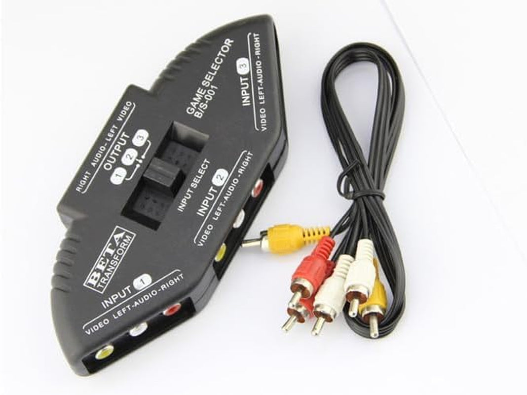 AV SWITCHER AV Switch 3 Way Outlets Converter Port Splitter RCA Audio Video AV Switch Box Game Selector (3 in 1 Out) for TV