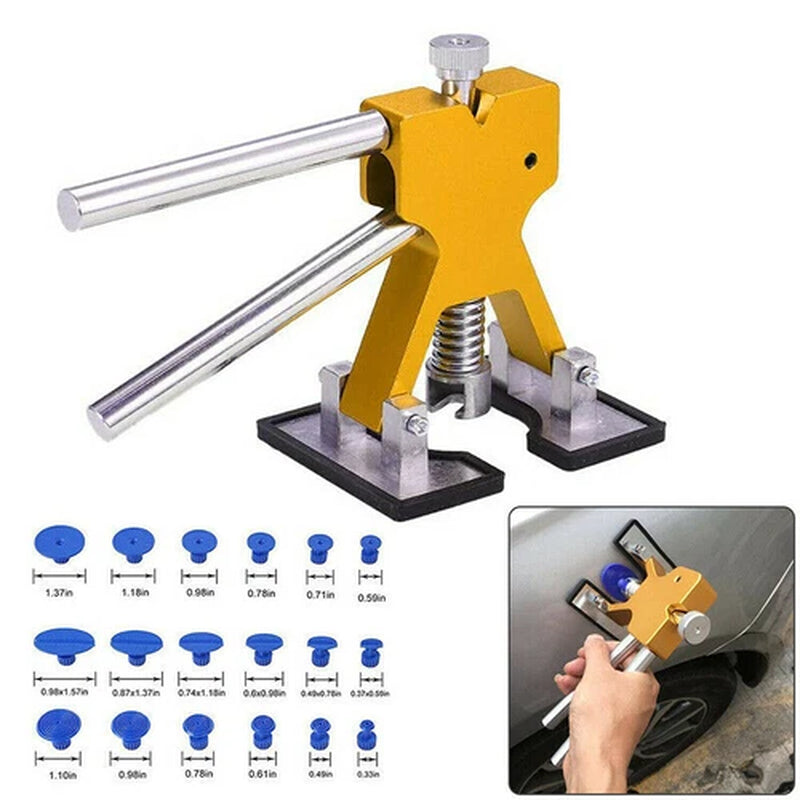 19PCS Paintless Car Body Dent Puller Repair Tool Dint Hail Damage Remover Kit