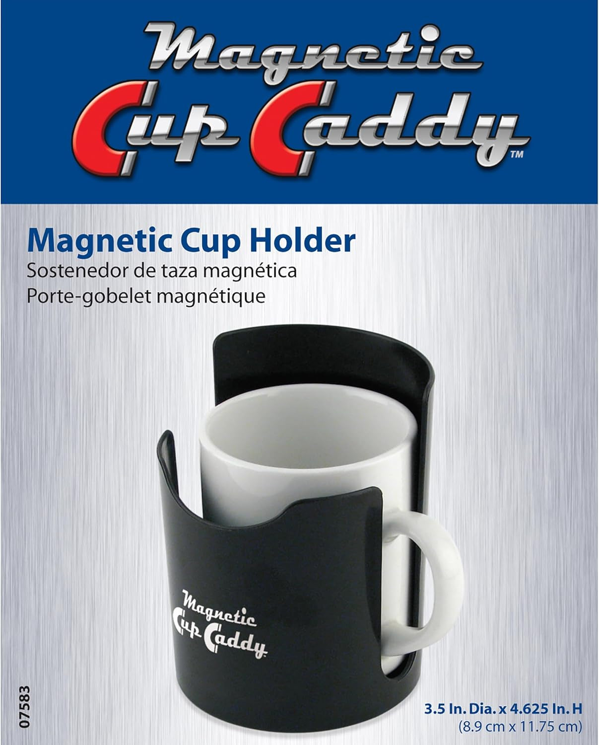 Magnetic Cup Holder - Caddy for Bottles, Glasses, and Cans - Fits on Fridge, Lawnmower, Forklift, Cart, or Ladder - Heavy-Duty Magnet
