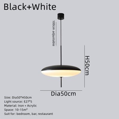 2065 Acrylic Pendant Light Hanging UFO Lamp - Querencian