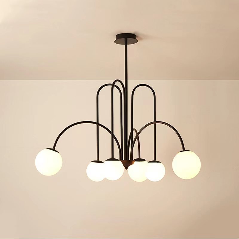 6 Heads Magic Beans Glass Ball Chandelier - Querencian