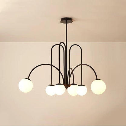 6 Heads Magic Beans Glass Ball Chandelier - Querencian