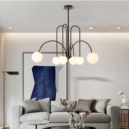 6 Heads Magic Beans Glass Ball Chandelier - Querencian