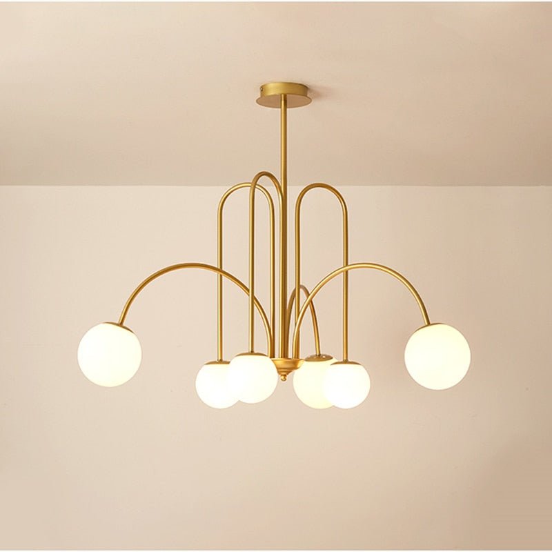 6 Heads Magic Beans Glass Ball Chandelier - Querencian