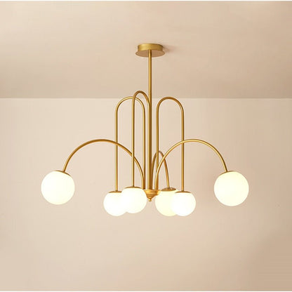 6 Heads Magic Beans Glass Ball Chandelier - Querencian
