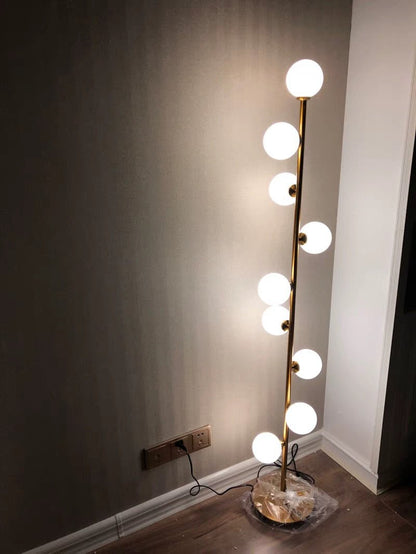 9 Magic Beans Glass Ball Standing Lamp - Querencian