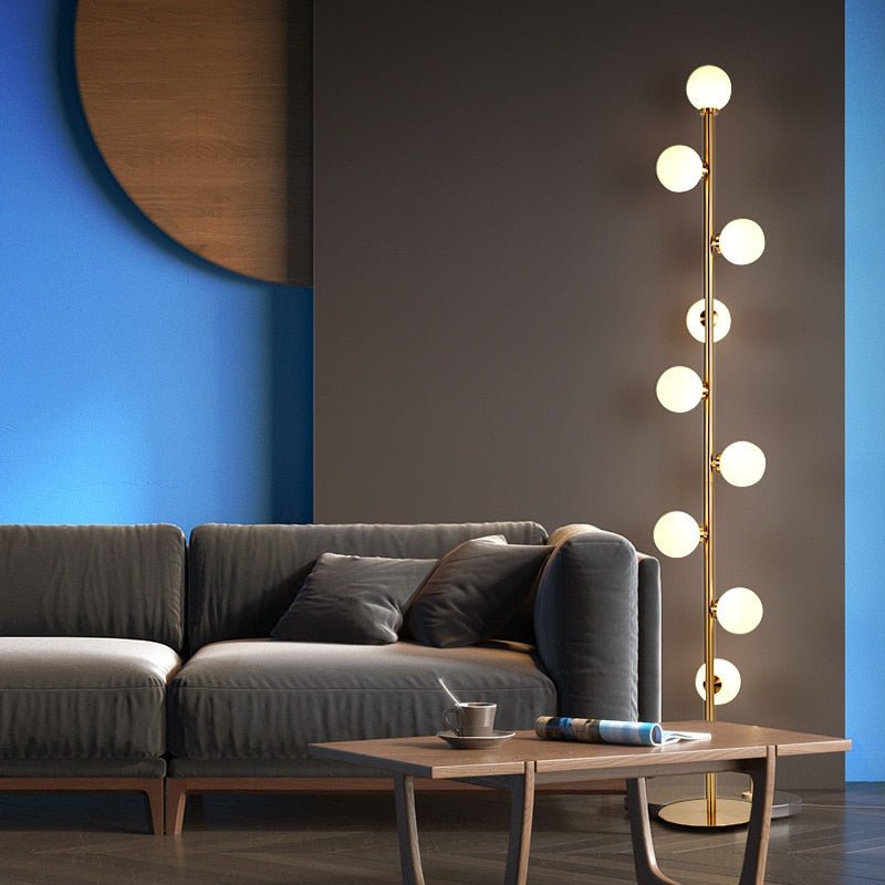 9 Magic Beans Glass Ball Standing Lamp - Querencian