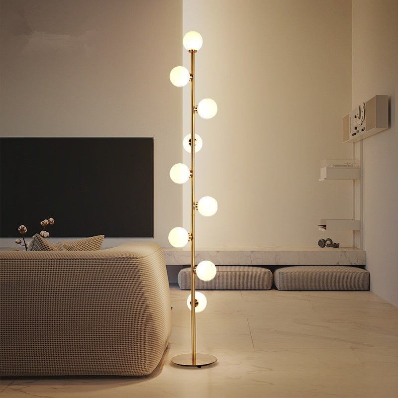 9 Magic Beans Glass Ball Standing Lamp - Querencian