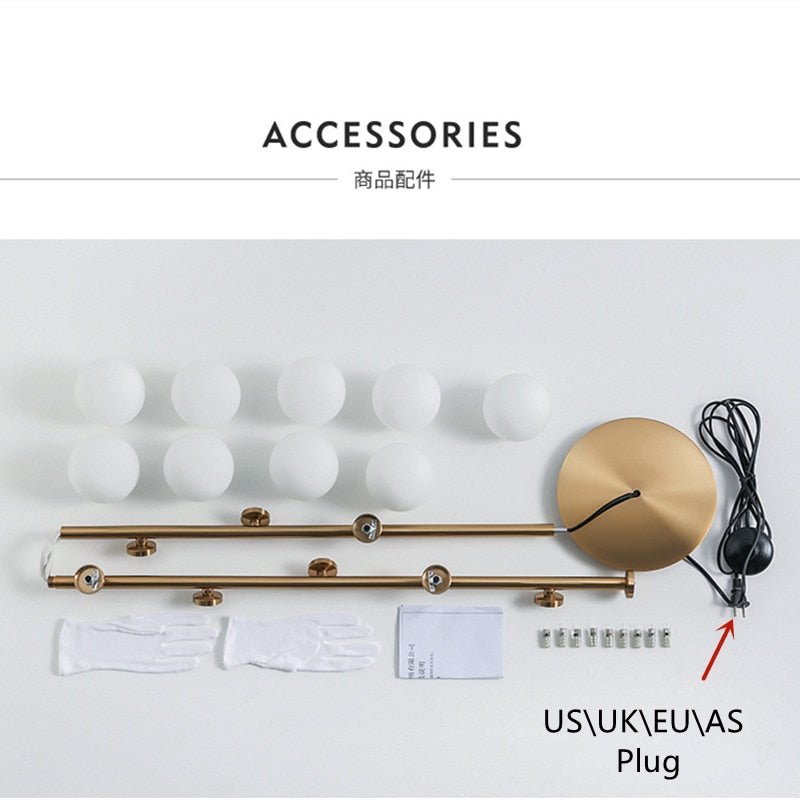 9 Magic Beans Glass Ball Standing Lamp - Querencian