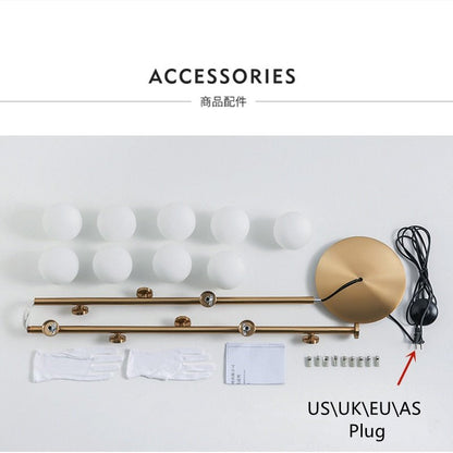 9 Magic Beans Glass Ball Standing Lamp - Querencian