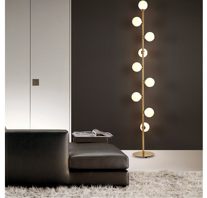 9 Magic Beans Glass Ball Standing Lamp - Querencian