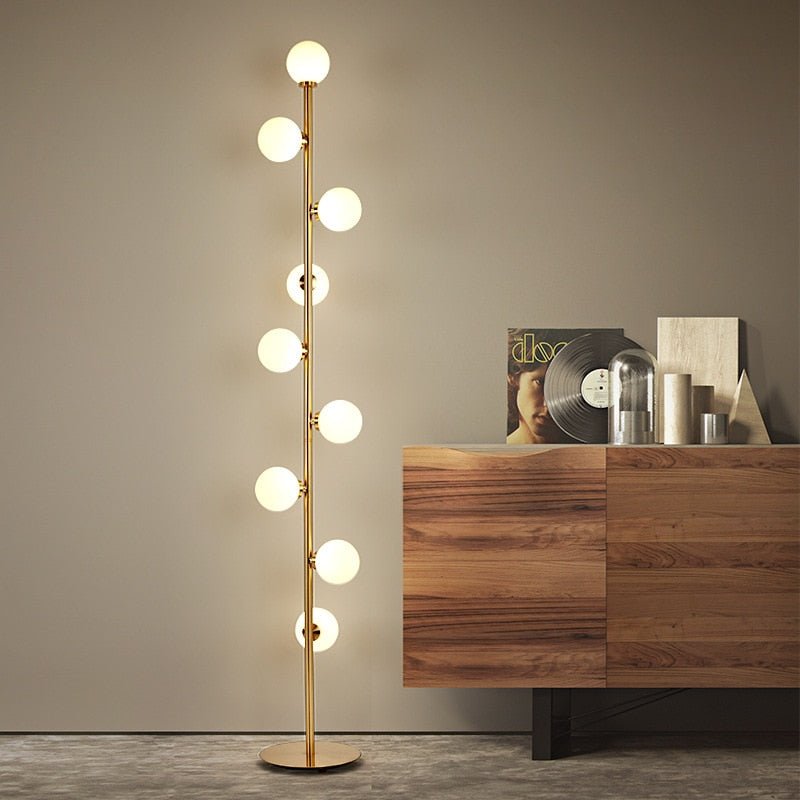 9 Magic Beans Glass Ball Standing Lamp - Querencian