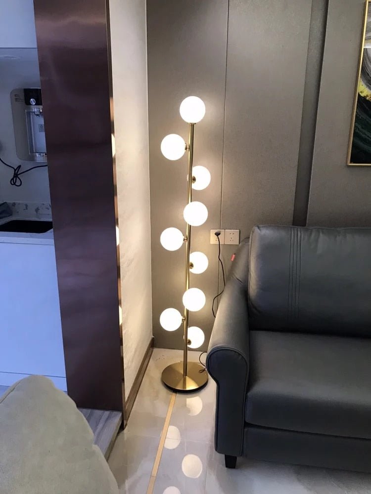 9 Magic Beans Glass Ball Standing Lamp - Querencian