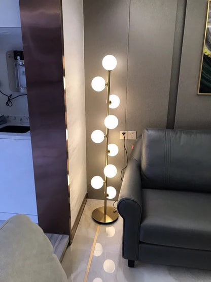 9 Magic Beans Glass Ball Standing Lamp - Querencian